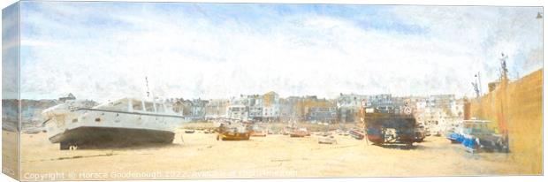 St Ives Harbour Canvas Print by Horace Goodenough