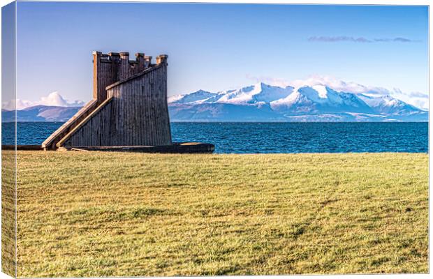 Arran from Saltcoats Canvas Print by Valerie Paterson