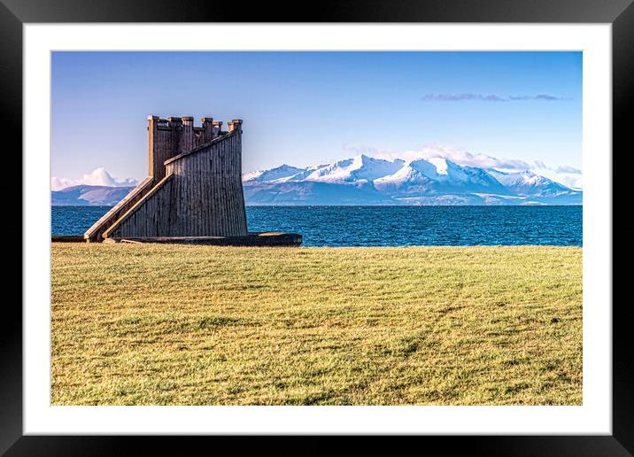 Arran from Saltcoats Framed Mounted Print by Valerie Paterson