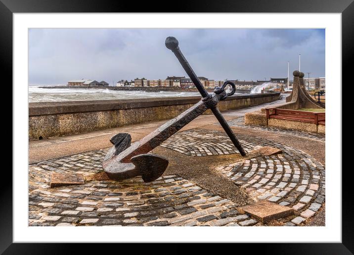 Saltcoats Anchor Framed Mounted Print by Valerie Paterson