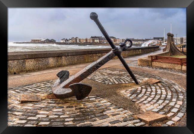 Saltcoats Anchor Framed Print by Valerie Paterson
