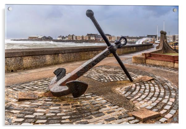 Saltcoats Anchor Acrylic by Valerie Paterson