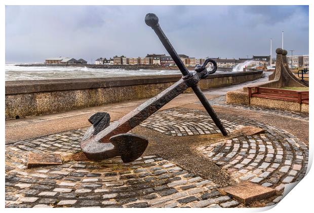 Saltcoats Anchor Print by Valerie Paterson