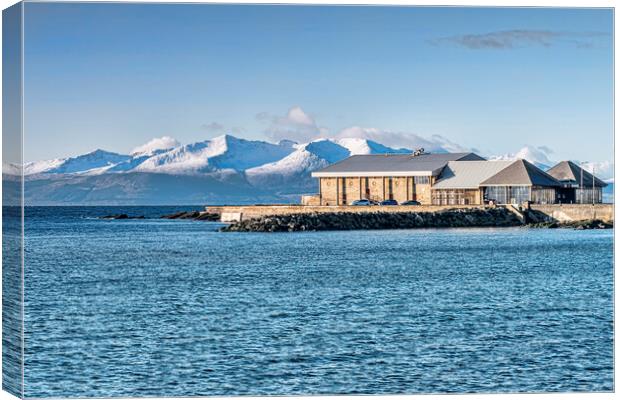 Arran View From Saltcoats Canvas Print by Valerie Paterson