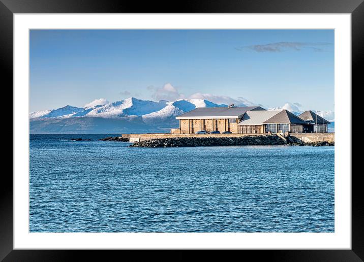 Arran View From Saltcoats Framed Mounted Print by Valerie Paterson