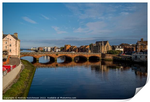 Majestic Bridge Over River Ayr Print by Rodney Hutchinson