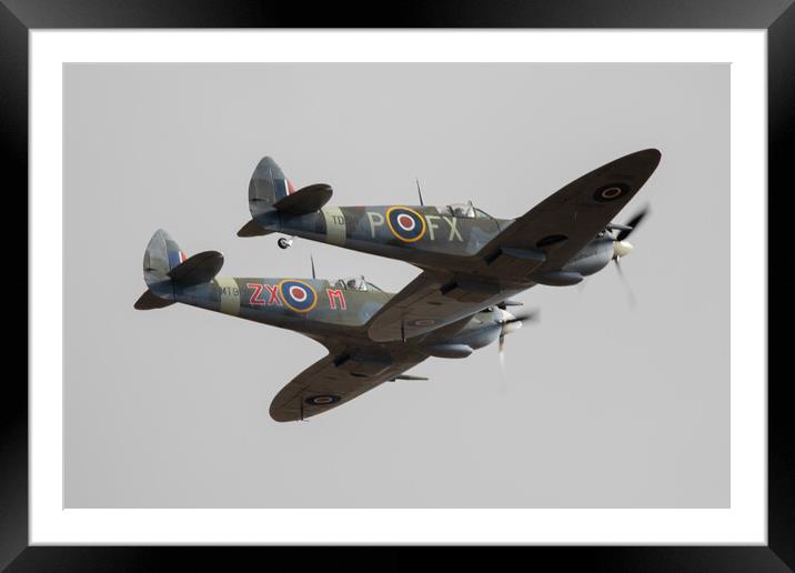 Supermarine Spitfires Framed Mounted Print by J Biggadike