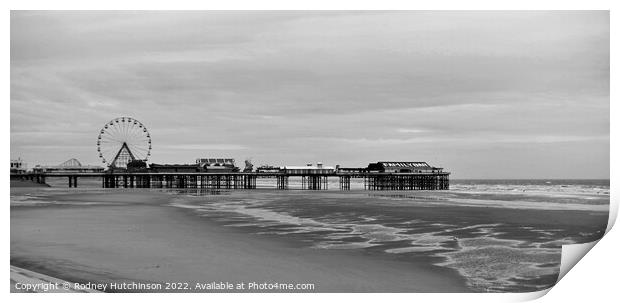 Majestic Central Pier in Blackpool Print by Rodney Hutchinson