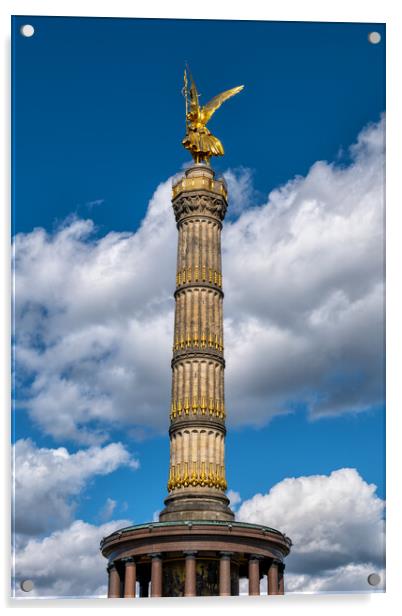 Victory Column In Berlin Acrylic by Artur Bogacki