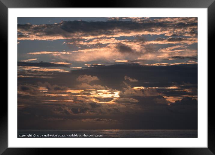 As the Sun Peaks Through the Clouds Framed Mounted Print by Judy Hall-Folde