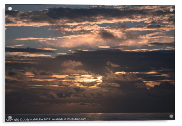 As the Sun Peaks Through the Clouds Acrylic by Judy Hall-Folde