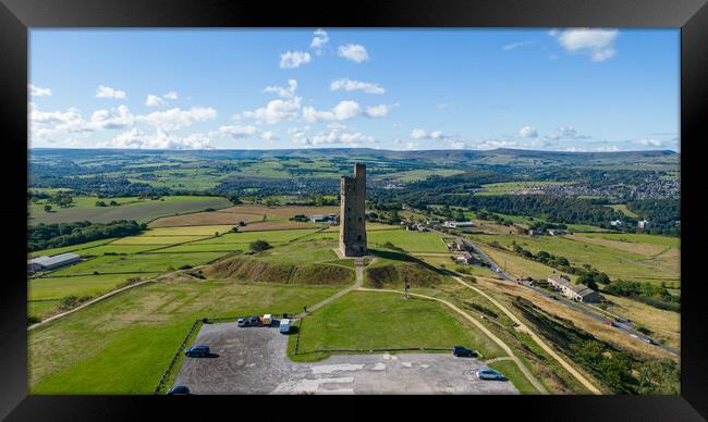 Castle Hill From The Air Framed Print by Apollo Aerial Photography