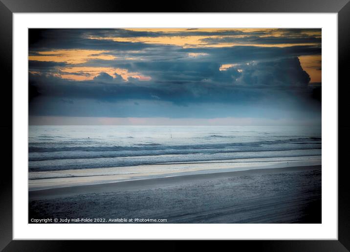 East Coast Sunrise Framed Mounted Print by Judy Hall-Folde