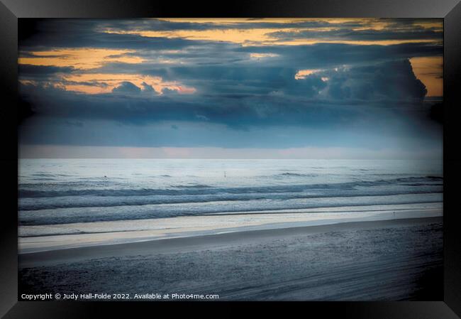 East Coast Sunrise Framed Print by Judy Hall-Folde