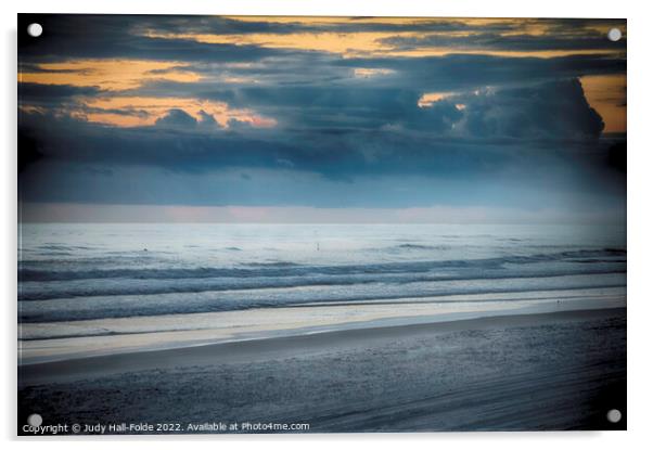 East Coast Sunrise Acrylic by Judy Hall-Folde