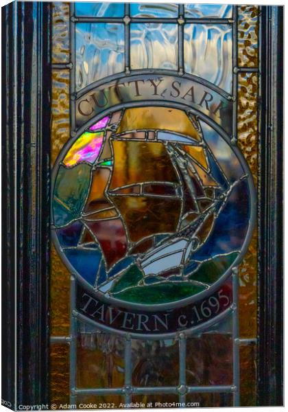 Cutty Sark Stained Glass Panel Canvas Print by Adam Cooke