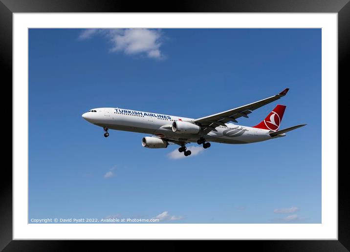Turkish Airlines Airbus A330-343  Framed Mounted Print by David Pyatt