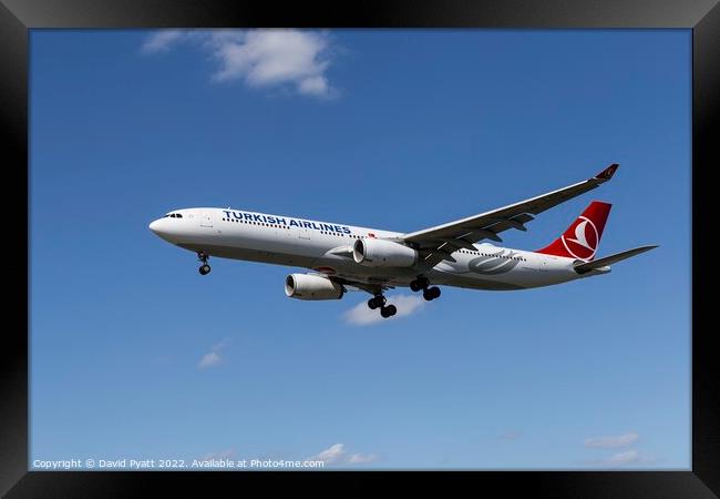 Turkish Airlines Airbus A330-343  Framed Print by David Pyatt