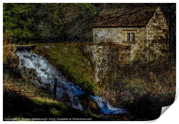 Beside the waterfall Print by Horace Goodenough