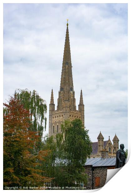 Norwich Cathedral Print by Rob Barber