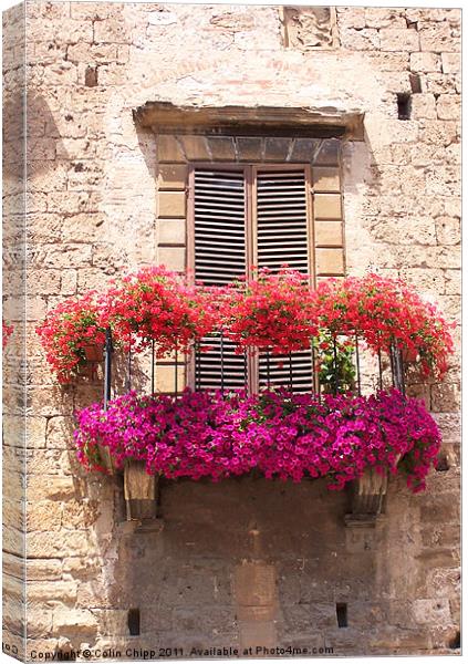 Tuscan balcony Canvas Print by Colin Chipp