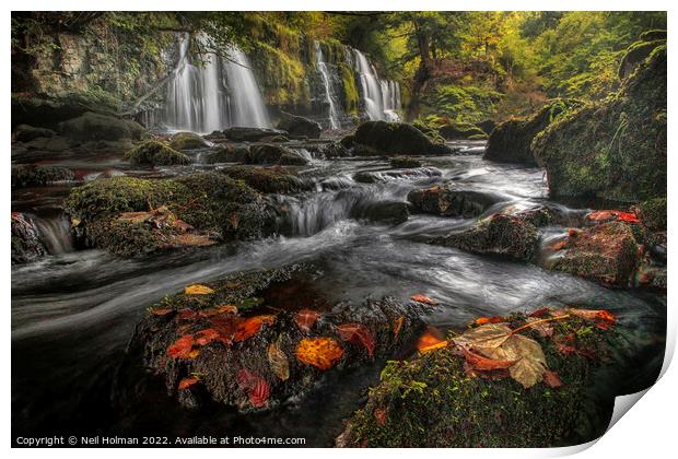 Sgwd y Pannwr Waterfall, Brecon Beacons Print by Neil Holman