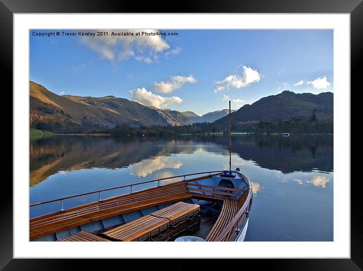 Sailing on Ullswater Framed Mounted Print by Trevor Kersley RIP