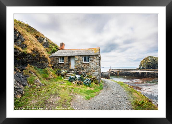 Harbour Cottage, Mullion Cove, Cornwall Framed Mounted Print by Graham Prentice