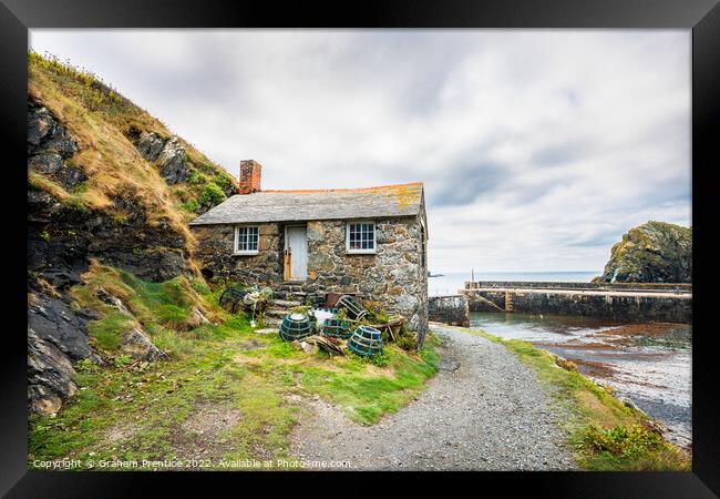 Harbour Cottage, Mullion Cove, Cornwall Framed Print by Graham Prentice