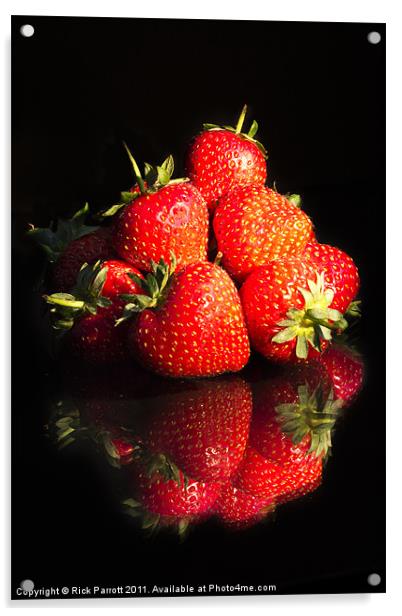 Strawberries Acrylic by Rick Parrott