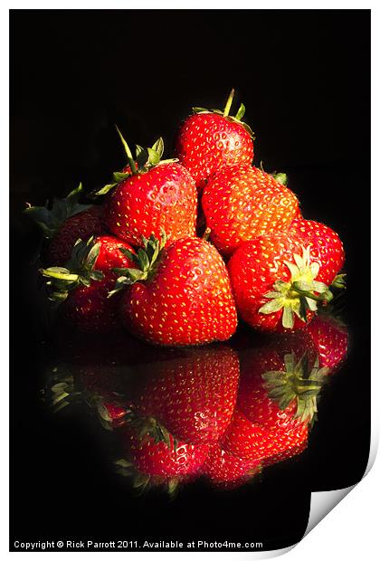 Strawberries Print by Rick Parrott