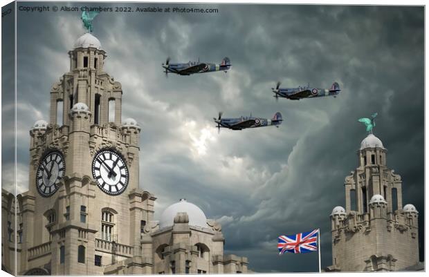 Liverpool Spitfires Canvas Print by Alison Chambers