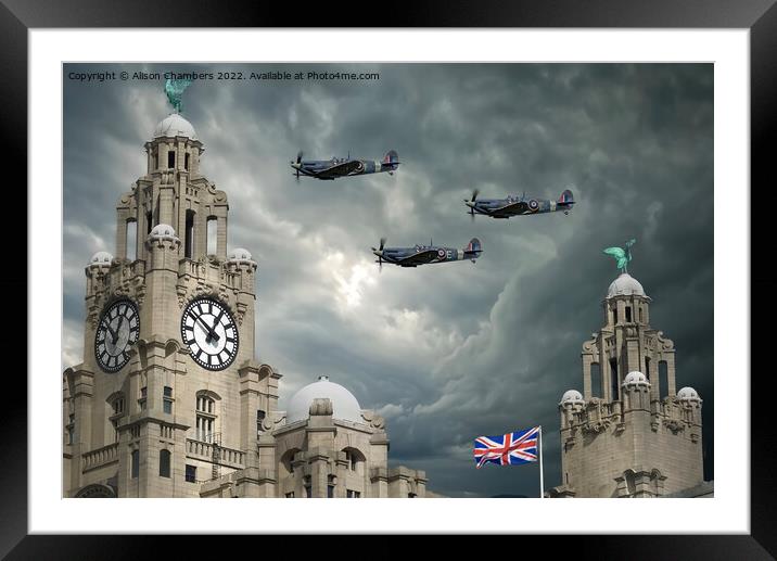 Liverpool Spitfires Framed Mounted Print by Alison Chambers