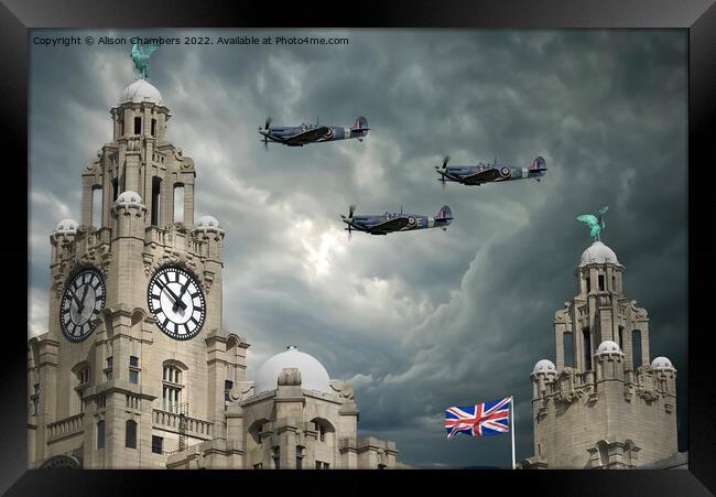 Liverpool Spitfires Framed Print by Alison Chambers