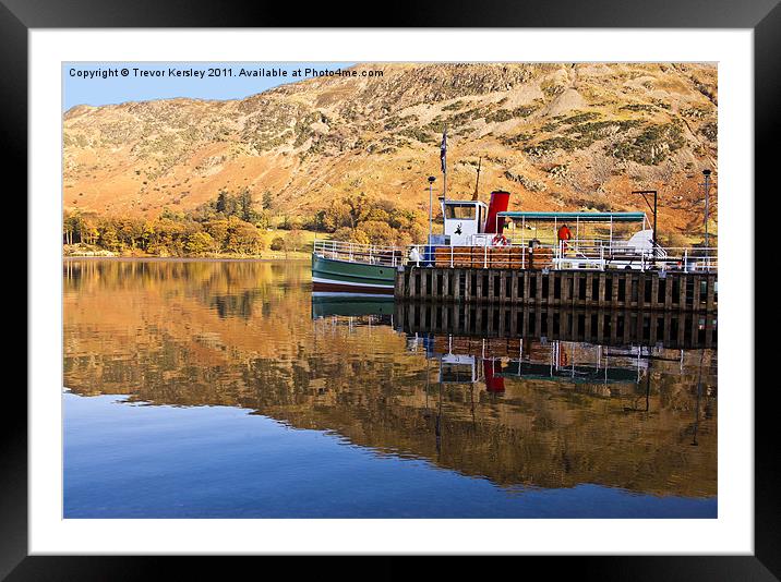 Ullswater Steamer Framed Mounted Print by Trevor Kersley RIP