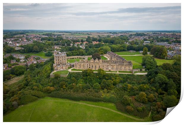 Bolsover Castle From The Air Print by Apollo Aerial Photography