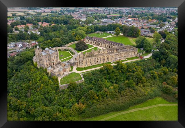 Bolsover Castle From The Air Framed Print by Apollo Aerial Photography