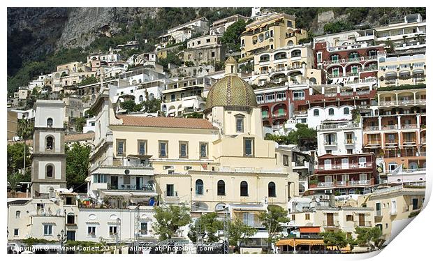 Positano, Amalfi Coast Print by Howard Corlett