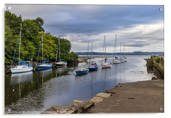 Cramond Port and Harbour Acrylic by Jim Monk