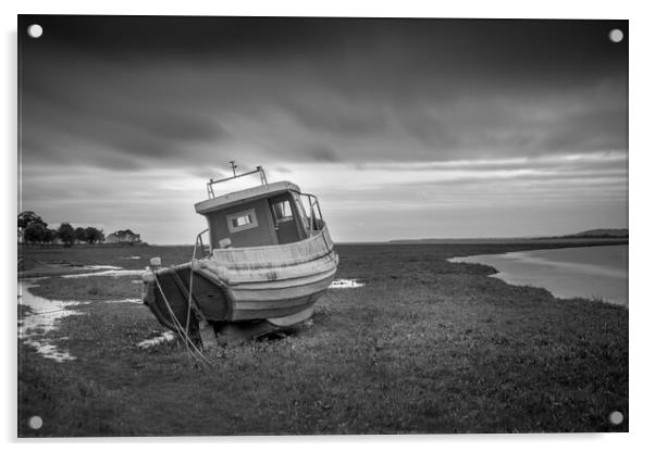 Penclawdd fishing boat Acrylic by Bryn Morgan