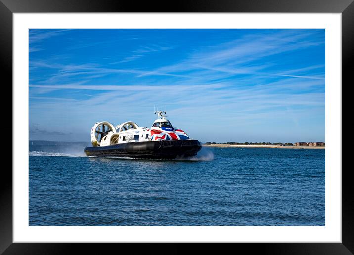 Hovercarft Portsmouth Framed Mounted Print by kathy white