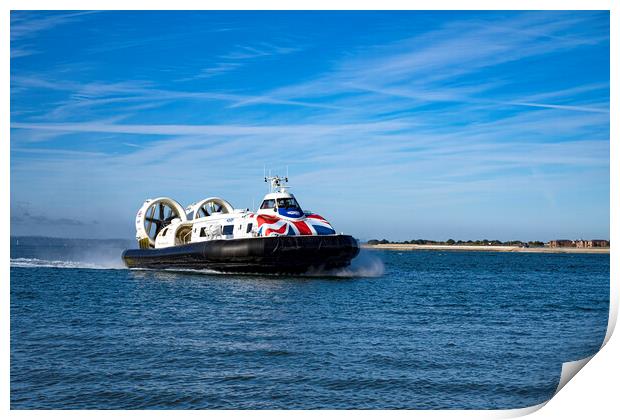 Hovercarft Portsmouth Print by kathy white