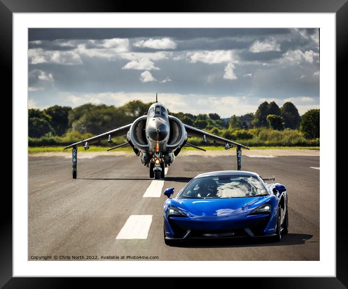McLaren 570s T V8 and the need, the need for speed Framed Mounted Print by Chris North