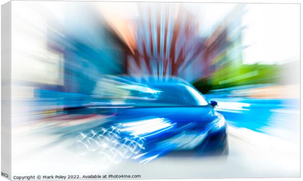 Car in a Spin  Canvas Print by Mark Poley