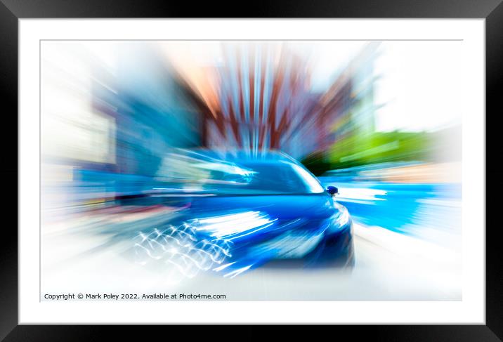 Car in a Spin  Framed Mounted Print by Mark Poley