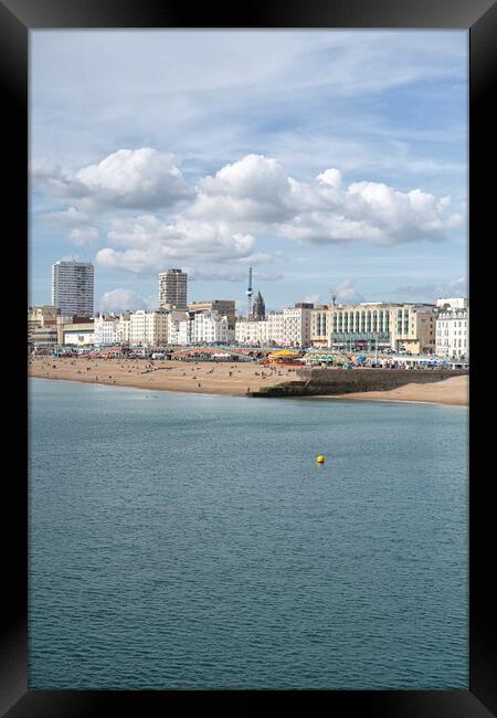Brighton Seafront Framed Print by kathy white