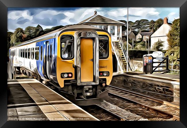 Northern Rail Train (Digital Art 1) Framed Print by Kevin Maughan