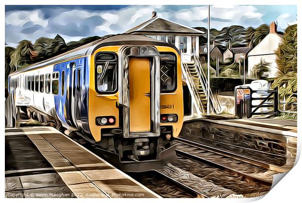Northern Rail Train (Digital Art 1) Print by Kevin Maughan