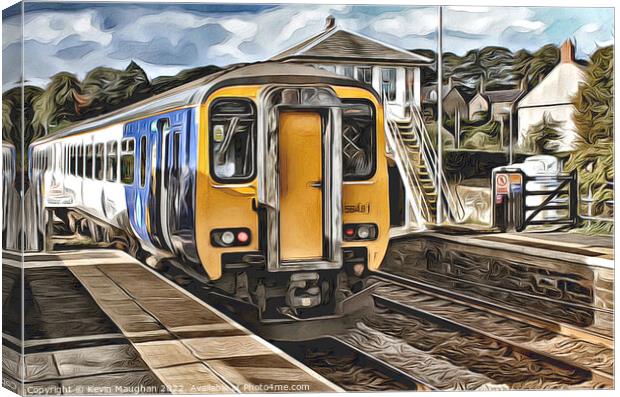 Northern Rail Train (Digital Art 2) Canvas Print by Kevin Maughan