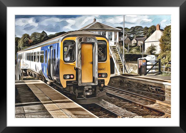 Northern Rail Train (Digital Art 2) Framed Mounted Print by Kevin Maughan